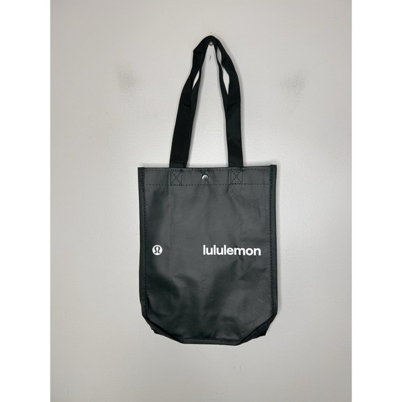 Lululemon Reusable Tote Shopping Bag Lunch Green Yoga Logo - Picture 3 of 8